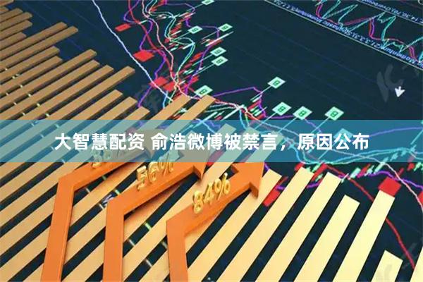 大智慧配资 俞浩微博被禁言,原因公布